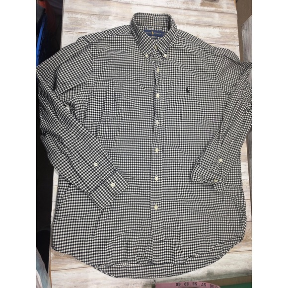 Ralph Lauren Other - Ralph Lauren Mens Classic Fit Gingham Button Down Shirt Black White Large L